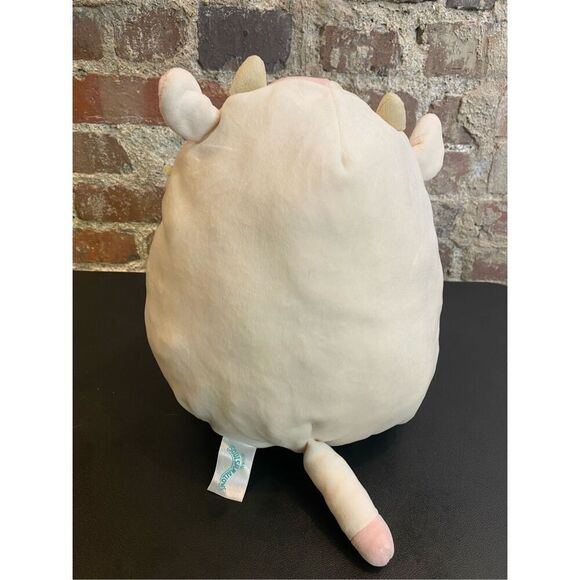 SQUISHMALLOWS Light Pink/Cream Happy Smiling Cow Steer Poly Stuffed Animal Toy L - Picture 3 of 9